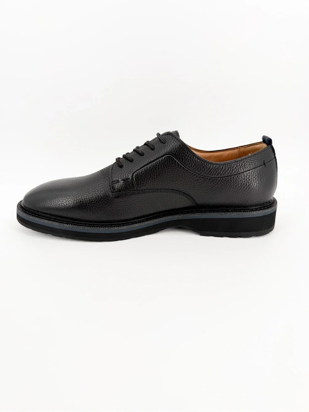 Ted Baker Drysdale Mens Pebbled Leather Derby Oxford Dress Shoes Black 12 NEW